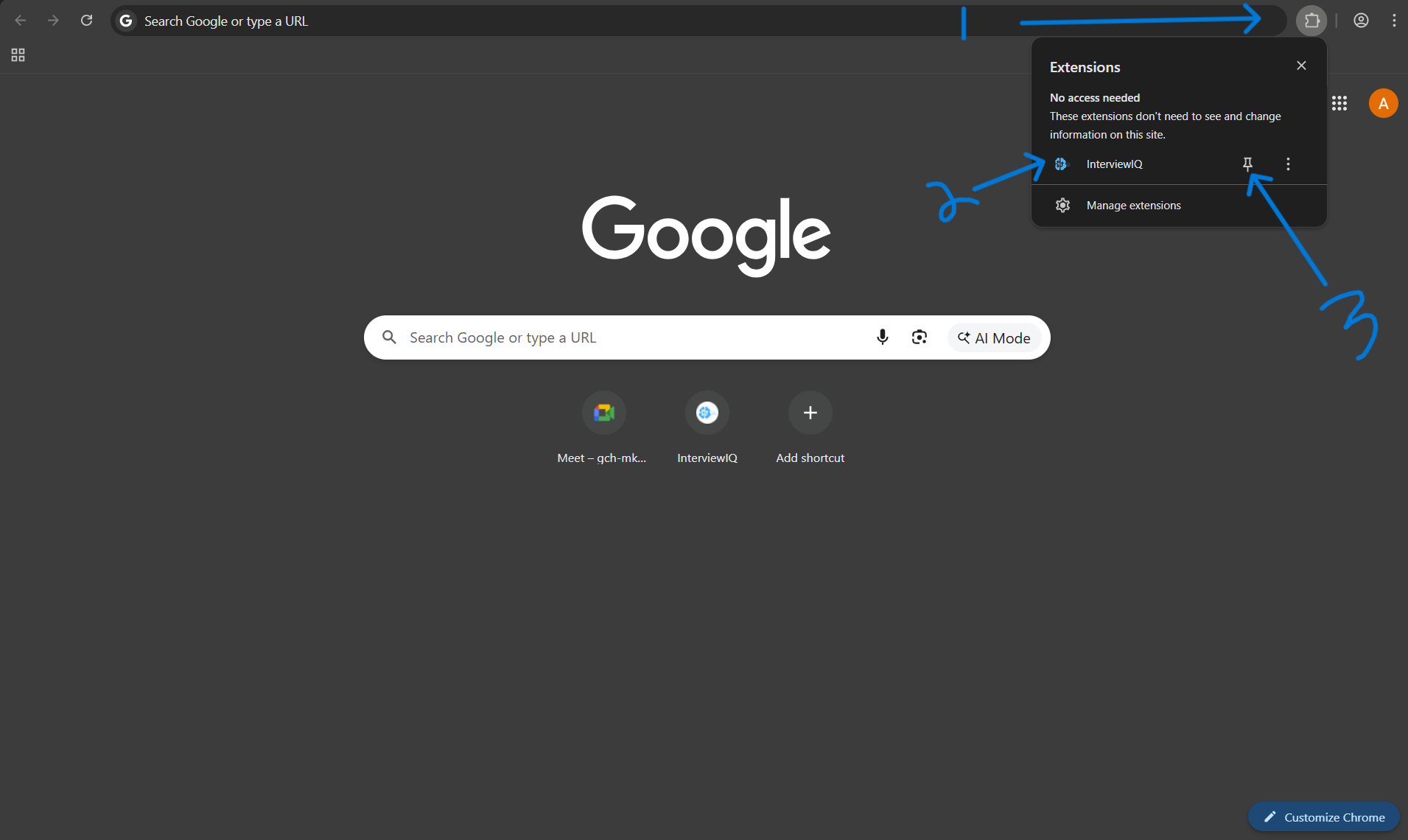 Cross Check if the extension is installed